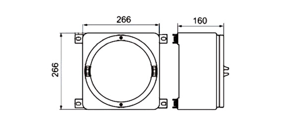 Outline Dimensions Of Explosion Proof Junction Box SJB-A-IIC Series