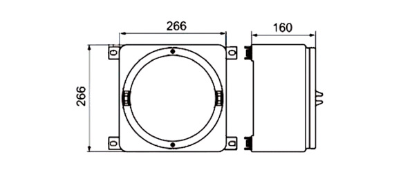 Outline Dimensions Of Explosion Proof Panel SPL-A-IIC Series