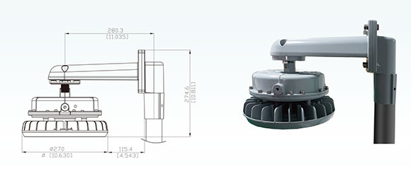 Mounting of Explosion Proof High Bay Lighting SHB-II Series