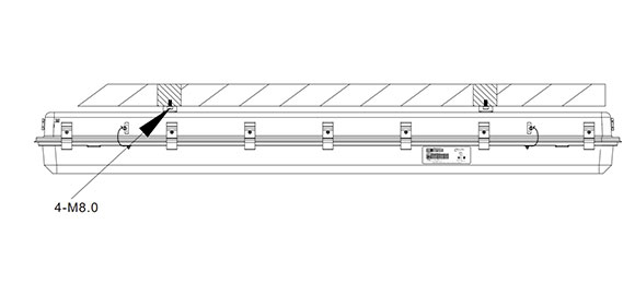 Mounting of Explosion Proof Fluorescent Light SLe Series