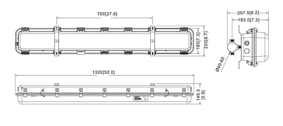 Mounting of Explosion Proof Fluorescent Light SLe Series