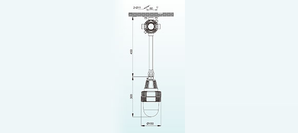 Mounting of Explosion Proof Emergency Light SAV Series