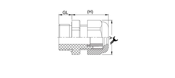 Outline Dimensions Of Explosion Proof Cable Gland SGP Series