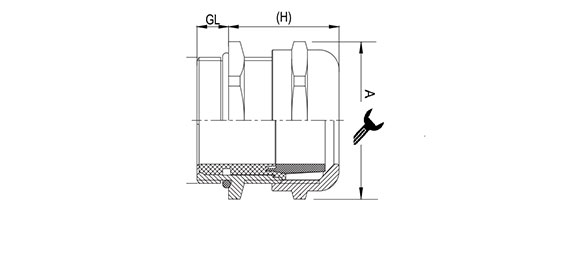 Outline Dimensions Of Explosion Proof Cable Gland SGM Series