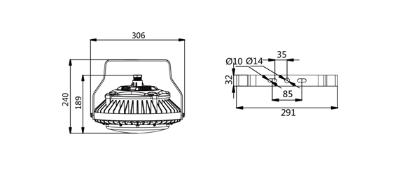 Industrial High Bay Led Lighting IHB-H Series