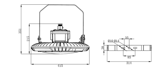 Industrial High Bay Led Lighting IHB-H Series