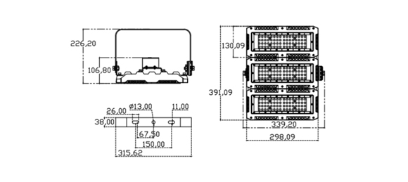 Industrial High Watts Flood Lights PFM-E Series