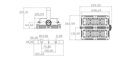 Industrial High Watts Flood Lights PFM-E Series