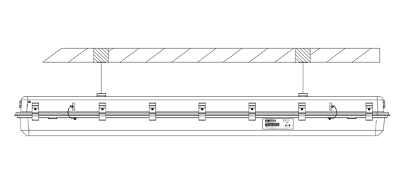 Industrial Stainless Steel Linear Fluorescent Light IFL-S Series