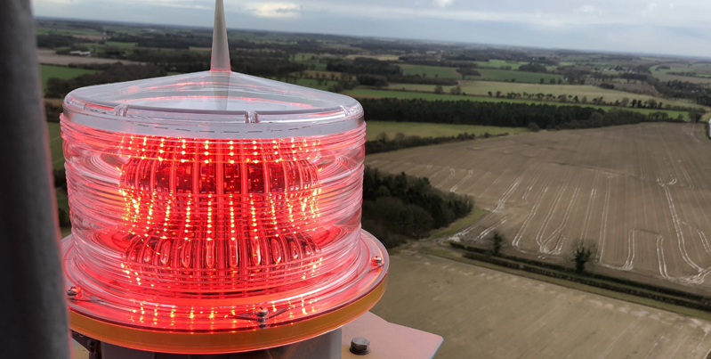 Aircraft Warning Lights On Tower Cranes