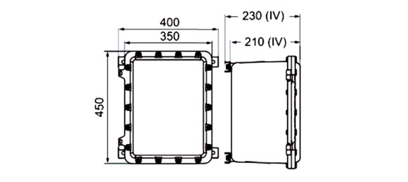 Outline Dimensions Of Explosion Proof Junction Box SJB-A-IIB Series