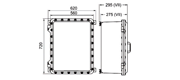 Outline Dimensions Of Explosion Proof Junction Box SJB-A-IIB Series