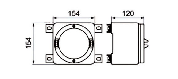 Outline Dimensions Of Explosion Proof Junction Box SJB-A-IIC Series