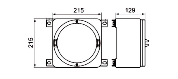 Outline Dimensions Of Explosion Proof Junction Box SJB-A-IIC Series