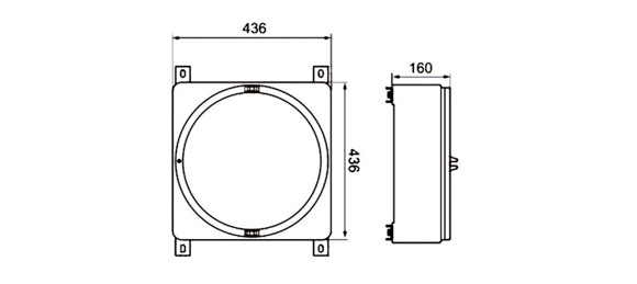 Outline Dimensions Of Explosion Proof Junction Box SJB-A-IIC Series