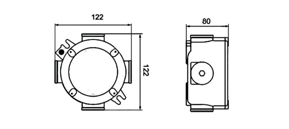 Outline Dimensions Of Explosion Proof Junction Box SJB-IIB Series