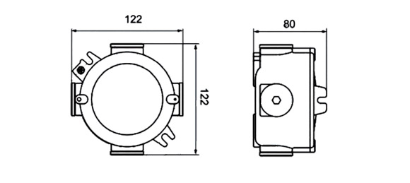 Outline Dimensions Of Explosion Proof Junction Box SJB-IIC Series