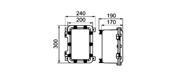 Outline Dimensions Of Explosion Proof Enclosure SEE-IIB Series