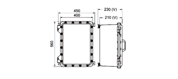 Outline Dimensions Of Explosion Proof Enclosure SEE-IIB Series