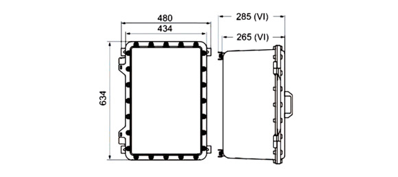 Outline Dimensions Of Explosion Proof Enclosure SEE-IIB Series