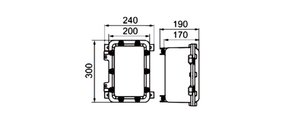 Outline Dimensions Of Explosion Proof Panel SPL-d-IIB Series