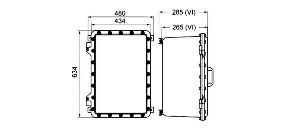 Outline Dimensions Of Explosion Proof Panel SPL-d-IIB Series