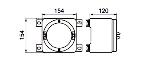 Outline Dimensions Of Explosion Proof Panel SPL-A-IIC Series