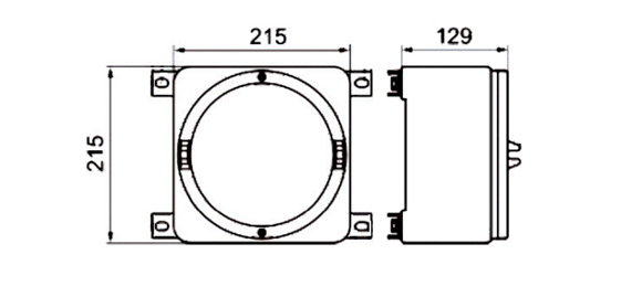 Outline Dimensions Of Explosion Proof Panel SPL-A-IIC Series