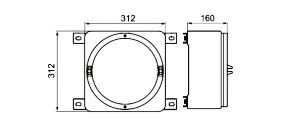 Outline Dimensions Of Explosion Proof Panel SPL-A-IIC Series