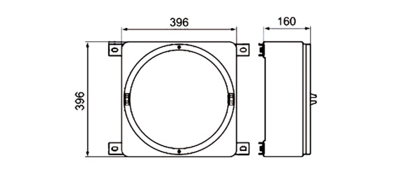 Outline Dimensions Of Explosion Proof Panel SPL-A-IIC Series