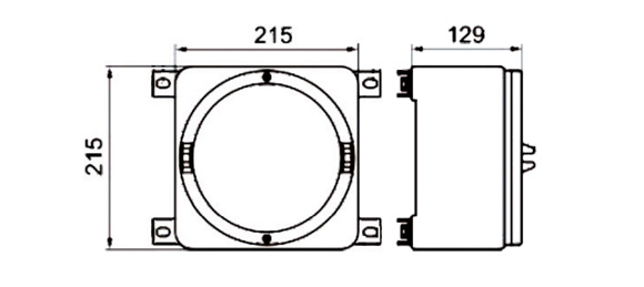 Outline Dimensions Of Explosion Proof Panel SPL-de-IIC Series