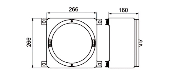 Outline Dimensions Of Explosion Proof Panel SPL-de-IIC Series