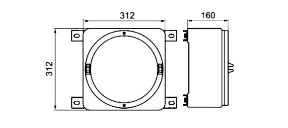 Outline Dimensions Of Explosion Proof Panel SPL-de-IIC Series