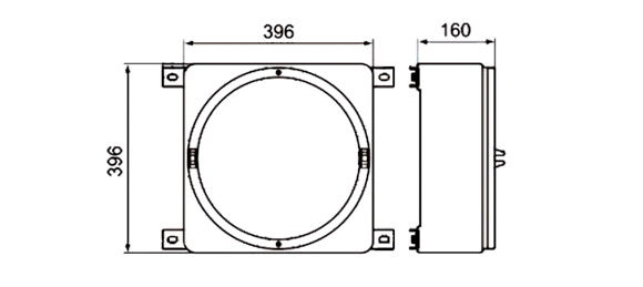 Outline Dimensions Of Explosion Proof Panel SPL-de-IIC Series