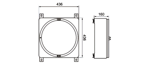 Outline Dimensions Of Explosion Proof Panel SPL-de-IIC Series