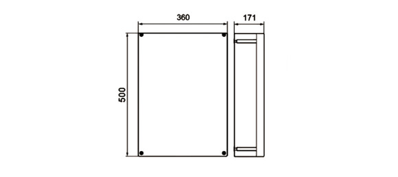 Outline Dimensions Of Explosion Proof Panel SPN-ed-P Series