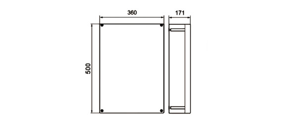 Outline Dimensions Of Explosion Proof Panel SPN-ed-S Series