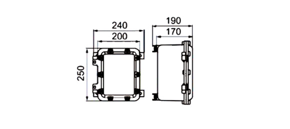 Outline Dimensions Of Explosion Proof Enclosure SEE-IIB Series