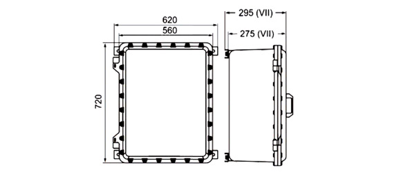 Outline Dimensions Of Explosion Proof Enclosure SEE-IIB Series